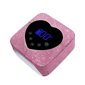 Lampe à ongles UV LED sans fil 72W avec écran cœur, rechargeable, séchoir à vernis gel, lampe de manucure diamant OEM - Product Image 4