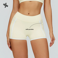 Shorts de compression respirants à séchage rapide pour femmes, taille personnalisée, vêtements de sport, shorts de yoga taille basse avec poches