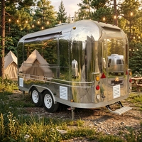 Remorque alimentaire mobile personnalisée avec cuisine complète, chariot à snacks, camion à glaces, café, burgers, pizzas, résistant à la rouille, à vendre