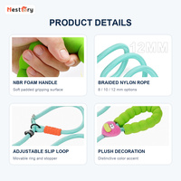 Laisse en nylon pour chien avec poignée rembourrée en mousse, laisse réglable pour la promenade en extérieur, laisse en corde, logo personnalisé, vente en gros d'articles pour animaux de compagnie