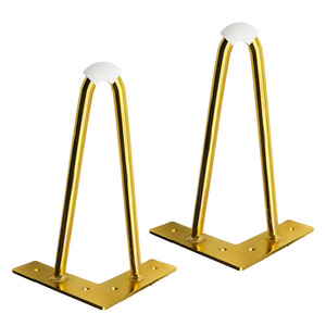 Chất Lượng Cao Kẹp Tóc Chân Vàng Thay Thế Đồ Nội Thất Phần Cứng Kim Loại End Bảng Tủ Chân Sofa Đúc Sắt Mạ Sofa Chân - Product Image 2