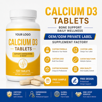 Comprimés de Calcium D3 pour la Santé Osseuse et l'Absorption du Calcium – Soutien Nutritionnel Quotidien pour Adultes – Marque Blanche pour Acheteurs B2B