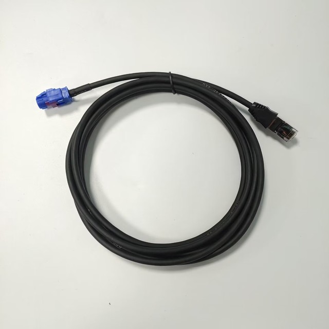 HSD Female C Code Blue at One End and RJ45 Male Shielded at the Other End Cable Assembly