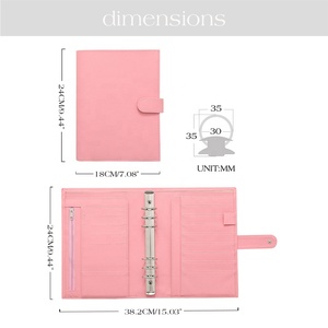 Hongbo etsy FB TK Top bán 35mm 6 vòng A5 vải da A5 tiền mặt Ngân Sách chất kết dính kế hoạch như tài liệu chủ/hàng ngày kế hoạch - Product Image 4