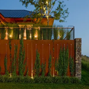 Corten thép ngoài trời trang trí vườn Kim Loại màn hình vườn màn hình hàng rào lưới mắt cáo & Cổng