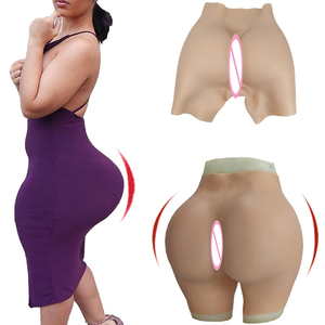 Silicone High Waist Butt Hip Enhancer Open Crotch 3D Embroidery Sexy Women's Panty with <b>Tummy</b> <b>Control</b> and Bum Lifting Design - Product Image 3