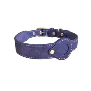 Collare per Cani in Vera Pelle di Lusso, Regolabile con Protezione per AirTag, Resistente e Traspirante per Levrieri - Product Image 1