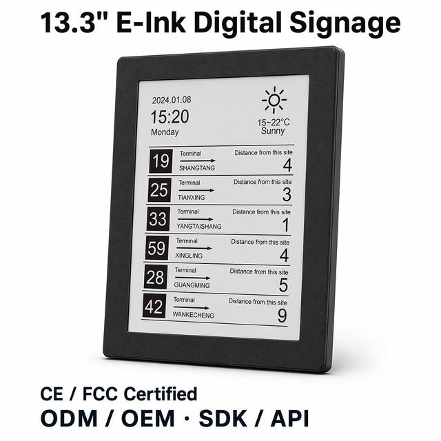 Custom 13.3Inch E-ink EReader Easy Carry Ebook Reader With 8GB ROM 32GB TF Expansion HD Touchscreen Android Wifi 13 Inch Epaper