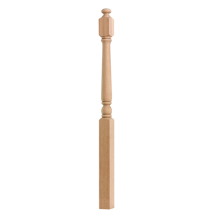 Postes de madera de roble rojo macizo, barandillas de madera para interiores de gama alta personalizables para escaleras, balcones, fábrica OEM/ODM - Product Image 1