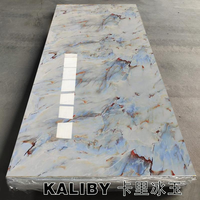 Feuille de PVC multi-usages effet marbre UV pour panneau mural, décoration de meubles