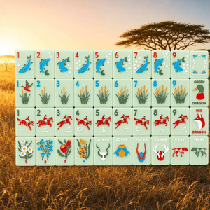 Juego de Mahjong Americano Clásico de Doble Capa de Acrílico Verde Salvia Hunter Club de 160 Piezas, para Decoración y Juego Tradicionales - Product Image 1
