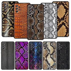 Bonita funda de teléfono de piel de serpiente de lujo para <span class=keywords><strong>Samsung</strong></span> A51 A71 A21S A12 A15 A25 A31 A41 A52 A32 A23 A33 A53 <span class=keywords><strong>A73</strong></span> A03S A05S A13 5G cubierta - Product Image 1