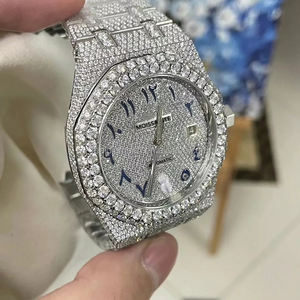 Reloj de Pulsera de Lujo de Alta Calidad de 40 mm, Totalmente Engastado con Diamantes de Moissanita VVS D, Automático, Mecánico, para Hombre, Resistente al Agua, de Acero Inoxidable - Product Image 3