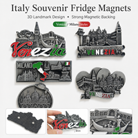 Vente en gros de souvenirs d'Istanbul Aimant de réfrigérateur en métal Tour de Galata Mosquée Tram Point de repère Personnalisé 3D Promotionnel Aimants de réfrigérateur de la Turquie
