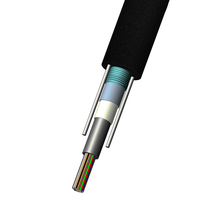 OWIRE GYXTW kabel optik 2-24C, tabung longgar pusat dengan selubung PE penggunaan luar ruangan untuk penggunaan udara pendukung mandiri