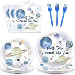 Ensemble de fournitures de table pour fête d'anniversaire sur le thème du <span class=keywords><strong>soleil</strong></span>, décorations pour 1er anniversaire sur le thème de l'espace, fournitures de fête sur le thème du <span class=keywords><strong>soleil</strong></span> - Product Image 1