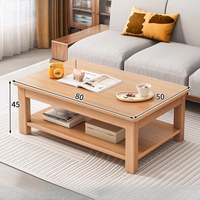 Table basse de salon, usage domestique, petit appartement, multifonctionnelle, durable, style chinois antique, table rectangulaire en bois pour bureau
