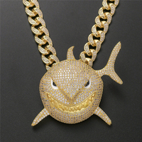 Collier personnalisé Hiphop en argent Sterling 925 avec pendentif en diamant glacé VVS Moissanite