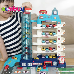 Jouet de <span class=keywords><strong>construction</strong></span> de ville avec plan de la ville, piste de montée en colimaçon, grands ascenseurs électriques et parking - Product Image 2