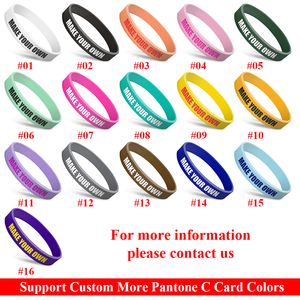 도매 사용자 정의 실리콘 팔찌 사용자 정의 로고 맞춤 손목 밴드로 자신 만의 디자인 고무 팔찌를 만드십시오 - Product Image 3