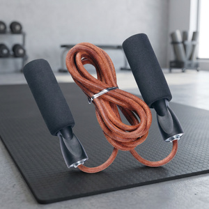Corde à sauter bleue avec poignées en mousse noire 2,5 m – Durable, unisexe, pour exercices de gym, réglable, emballage portable, matériau personnalisable - Product Image 2