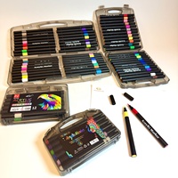 12 couleurs, marqueurs acryliques à pointe souple en PP, pas de décoloration, mélangeables, stylos aquarelle, pour étudiants, art, bricolage, dessin, cadeau promotionnel