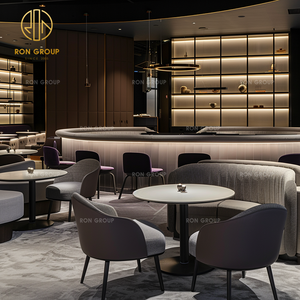 Hotel di fascia alta a forma di ll <span class=keywords><strong>panca</strong></span> in velluto <span class=keywords><strong>con</strong></span> posti a sedere in marmo caffetteria bar ristorante <span class=keywords><strong>tavolo</strong></span> e sedia Set di mobili - Product Image 6