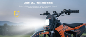 NUEVA LLEGADA A LA UE Motocicleta Eléctrica Todoterreno HILLMILES MilePop 1 Supermoto de Alta Potencia con Motor de 48V y 3000W de Potencia Máxima para Adultos - Product Image 3