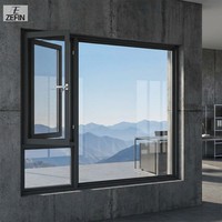 Ventana Abatible de Aluminio de Alta Seguridad Antirrobo para Residencias Privadas de Lujo