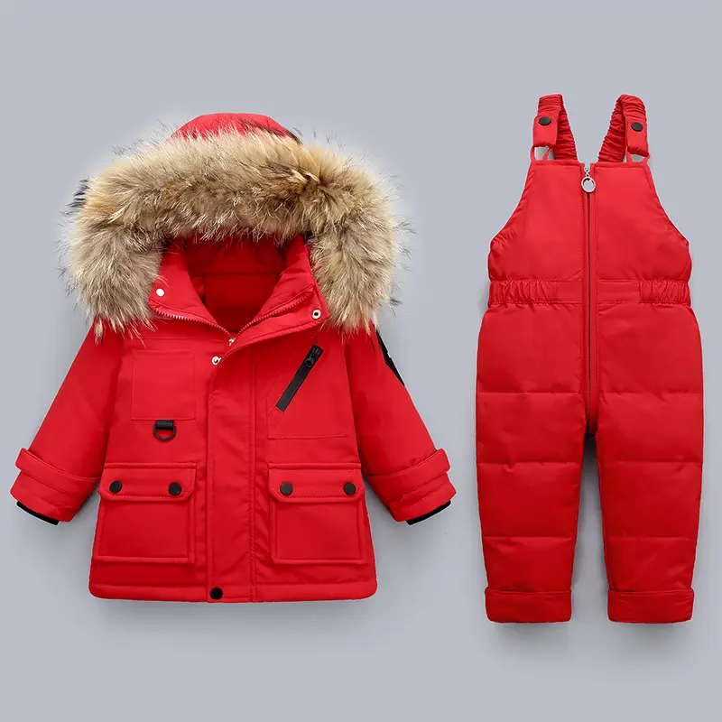 Finalz conjunto de roupa de inverno para bebês, 2 peças, jaqueta de inverno para meninos de 0-4 anos