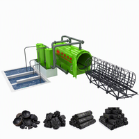 Four de pyrolyse horizontal à économie d'énergie pour la production de biochar avec système de recyclage du combustible pour le Moyen-Orient