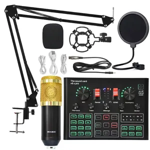 Профессиональный комплект звуковой карты Audio V9 PRO BM800, Студийный конденсаторный микрофон для прямой трансляции