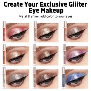 Großhandel Lidschatten Glitter Makeup 9 Farbe Lidschatten Private Label Liquid Lidschatten-Sets
