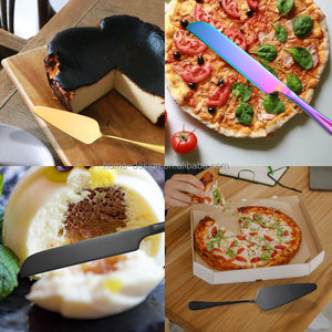 Gran oferta, Metal de comida de juego de cubiertos de 2 piezas de acero inoxidable, cuchillo <span class=keywords><strong>para</strong></span> <span class=keywords><strong>pan</strong></span> de queso y Pizza, cesta de repostería, <span class=keywords><strong>pala</strong></span> <span class=keywords><strong>para</strong></span> servir pasteles - Product Image 5