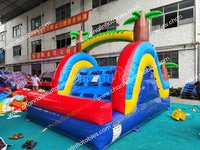 Arche gonflable de haute qualité pour enfants, avec toboggan, mur d'escalade et clôtures, équipement de jeux de plein air pour enfants