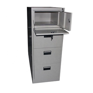 Nội Thất Văn Phòng Bằng Kim Loại Thép Kích Thước Hợp Pháp <span class=keywords><strong>4</strong></span> Ngăn Kéo Tủ Hồ Sơ Với Két An Toàn - Product Image 1