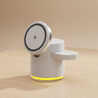 Supports de téléphone portable innovants, lampe de chevet magnétique multifonctionnelle, chargeur sans fil 15W pour téléphone portable