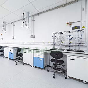 Banco de trabajo de laboratorio de acero de estilo moderno, mesa de pared resistente a productos químicos para taller escolar y banco lateral de Hospital para uso en laboratorio - Product Image 3