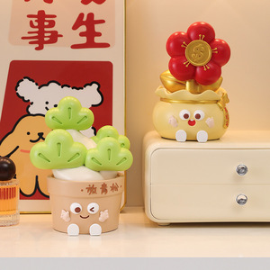 Cute Resin Plant Decorations 2Pcs Irregular Shape Contemporary Style For Living Room Desktop Gift - Product Image 2