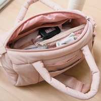 CHANGRONG Sac de Sport Polochon Mini Matelassé Rose en Nylon Personnalisé pour Femmes