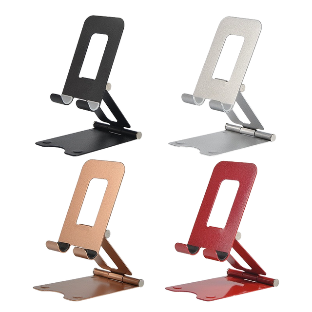 New Design Anti-Slip Folding Metal Mobile Phone Holder Cradle Stand Desktop Anti-Slip Bracket for All Phones