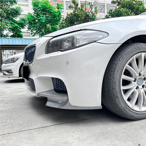 Bmw 5 Series F10 F11 Front Bumper Corner <b>Decals</b> Carbon Fiber Texture Adhesive <b>Car</b> Stickers 2011-2017 - Product Image 1