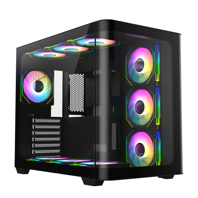 Hot Sale New Arrivals Curved Tempered Glass PC Cabinet Gaming Computer Case Tower Support 360mm CPU Radiator RGB ATX PC Case