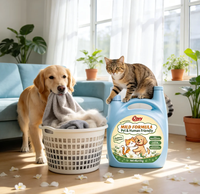 Lessive liquide pour animaux de compagnie Cobay Pet, 5 kg, parfum naturel, formule enzymatique décomposante d'odeurs, douce, 80 % de contenu