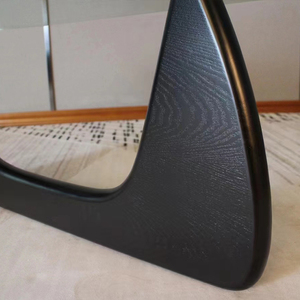 Tavolino da Caffè Moderno Nordico in Legno Massello con Piano in <span class=keywords><strong>Vetro</strong></span>, Tavolino <span class=keywords><strong>Rotondo</strong></span> Artistico per Arredamento Soggiorno - Product Image 4