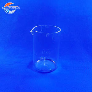 Hoch temperatur beständiges Quarzglas 99,99% Reinheits-Becher Transparenter Tiegel für Halbleiter-Photovoltaik - Product Image 1