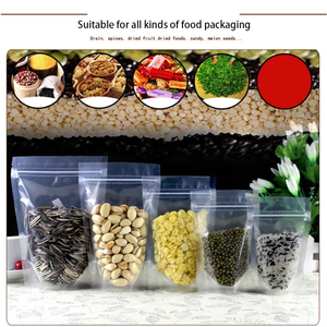Épaissi transparent fruits aliments secs autoportant en gros personnalisé sac à fermeture éclair tisane sac à fermeture éclair sac en plastique - Product Image 5