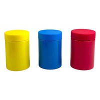 Pot en plastique pour enfants de 6 oz, 8 oz, 10 oz, résistant aux enfants, pour fleurs, à l'épreuve des odeurs, hermétique, avec couvercle CRC