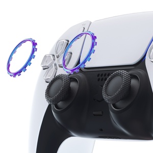 EXtremeRate Colorful Glossy Replacement Game Accessories for PS5 Controller, Custom Accent Rings for Dualsenese PS5 Playstation5 - Product Image 4