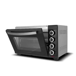 厂家批发38L 1600W便携式家用烤锅无油微波电烤面包机烤箱